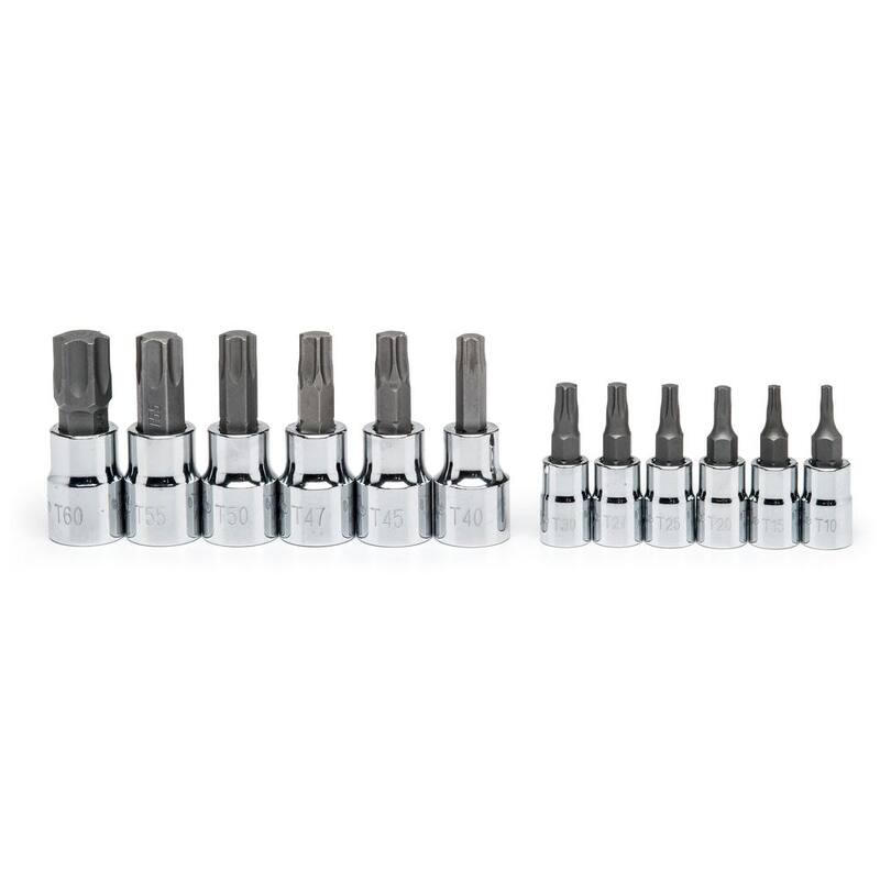 Crescent Juego de Dados de Punta Torx con Enchufe de 1/4 y 3/8 pulgadas (12 piezas) - CBSS2N
