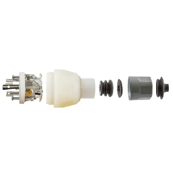 Hubbell Wiring Device-Kellems PLUG, W/TIGHT, L5-20P, 20A 125V, CL, WIR - HBL26W47WC