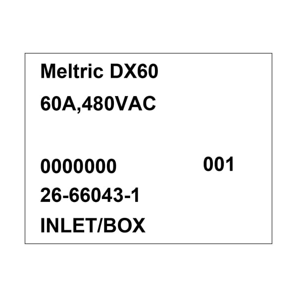 Meltric 26-66043-1 INLET/BOX - 26-66043-1