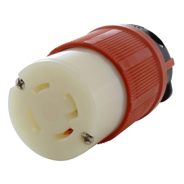 Ac Works Locking Connector, L16-30R, 30 A, 480V AC, Single Phase - ASL1630R
