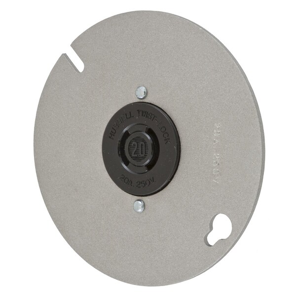 Receptáculo con bloqueo Hubbell Wiring Device-Kellems, L2-20R, 20 A, 250V AC, Monofásico, 2 Polos, Terminales de Tornillo - HBL7217B