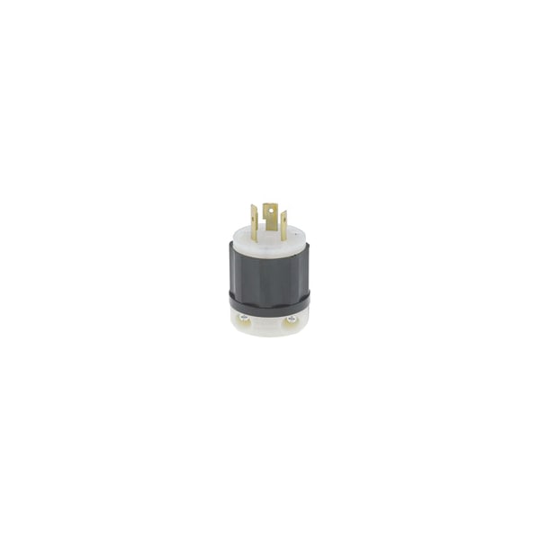 Clavija de bloqueo Leviton, L12-20P, 20 A, 480V CA, Trifásica, 3 Polos, Terminales de Tornillo - 2381
