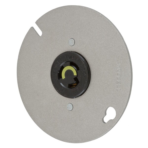 Receptáculo con bloqueo Hubbell Wiring Device-Kellems, L5-15R, 15 A, 125V CA, Monofásico, 2 Polos, Terminales de Tornillo - HBL4711