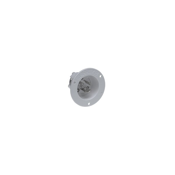 Entrada con bloqueo, No-NEMA, 15 A, 125/250V AC, 3 polos, terminales de tornillo - 2407MB