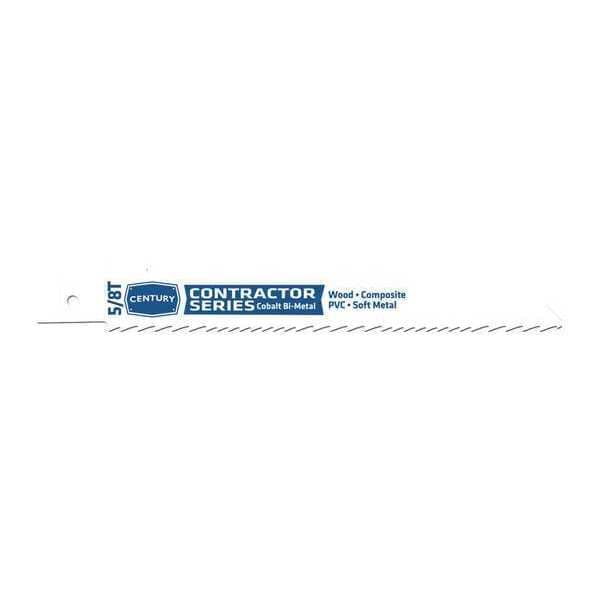 Century Drill & Tool 6" L x Nail Embedded Wood Cutting Contractor Bi-Metal Recip Blade, 5/8Tx6in - 07602