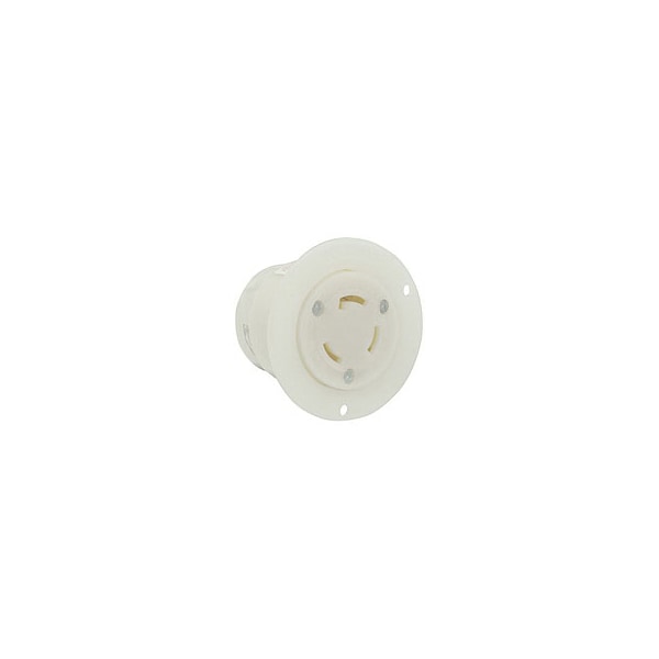 Entrada empotrable con bloqueo Leviton, No-NEMA, 30 A, 120/208V AC, Trifásico, 4 Polos - 3435-C