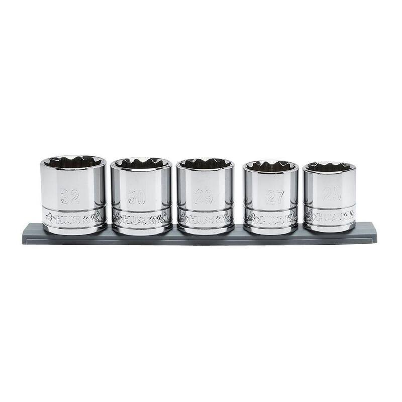 Juego de dados métricos grandes de 1/2 pulgadas para husky (5 piezas) - H2DMM5PC-02
