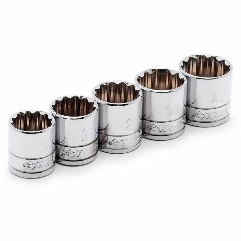 Juego de dados métricos grandes de 1/2 pulgadas para husky (5 piezas) - H2DMM5PC-02