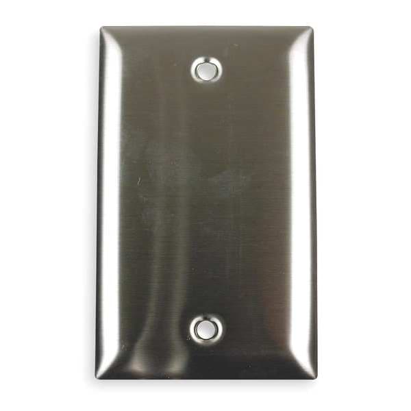 Placas de pared para caja en blanco Hubbell Wiring Device-Kellems, Número de Gangs: 1 Acero inoxidable, Acabado mate, Plateado - SS13