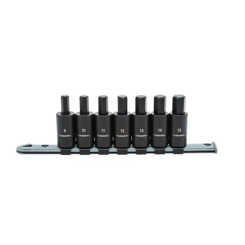 Juego de Impacto de Hex Bits SAE/MM de 1/2 pulgadas para Husky (14 piezas) - H2DHBI14PC