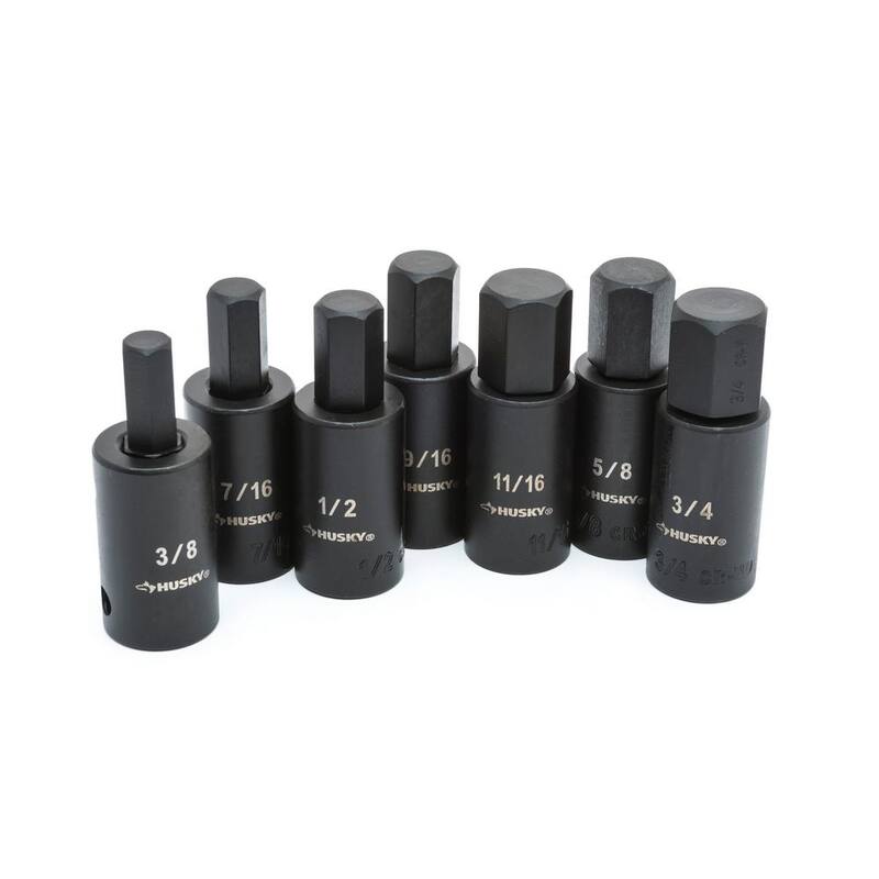 Juego de Impacto de Hex Bits SAE/MM de 1/2 pulgadas para Husky (14 piezas) - H2DHBI14PC