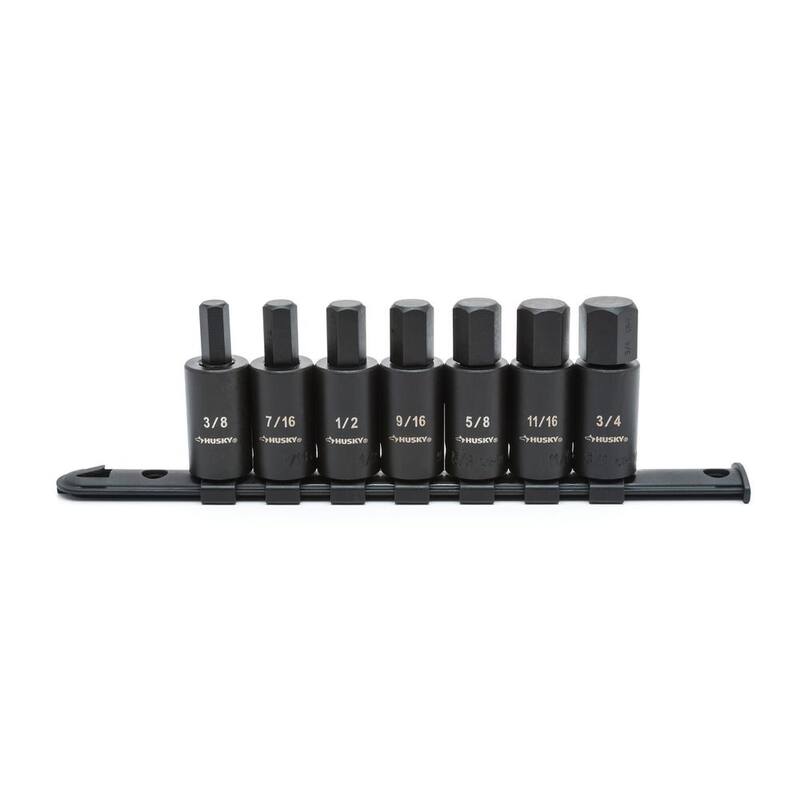 Juego de Impacto de Hex Bits SAE/MM de 1/2 pulgadas para Husky (14 piezas) - H2DHBI14PC