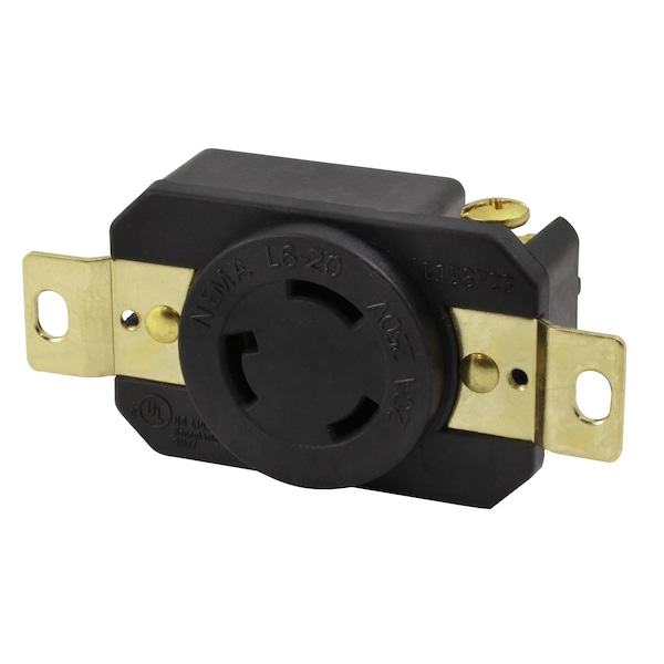 Receptáculo con bloqueo, L6-20R, 20 A, 250V AC - FML620R