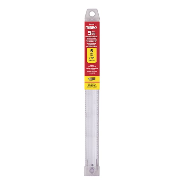 Richelieu Hardware (5-Piece) 9-inch (229 mm) Bi-Metal Reciprocating Saw Blade Set - 812100