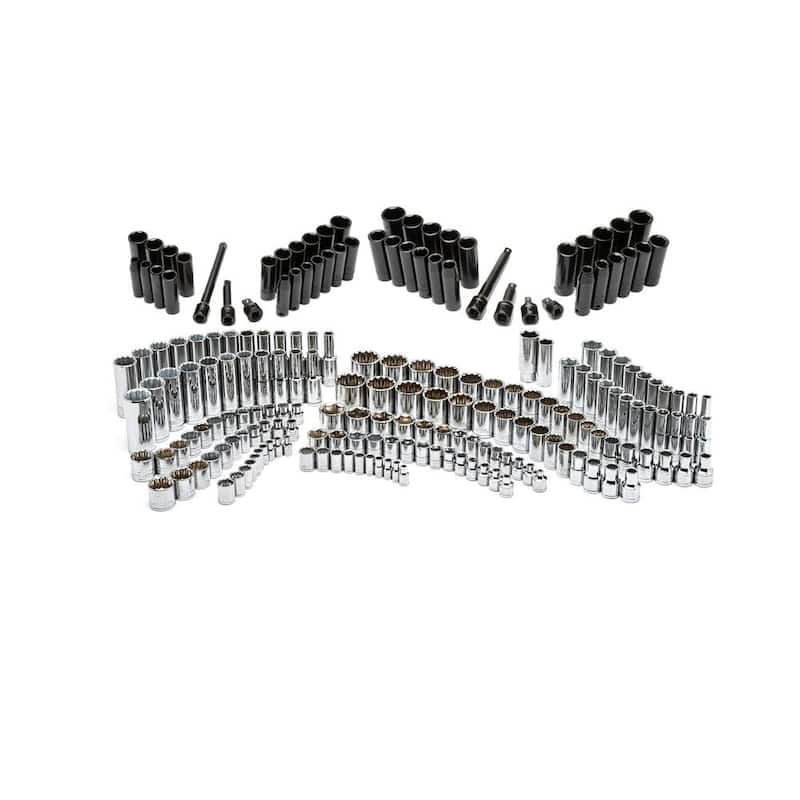 Juego de Llaves de Vaso Husky de 1/4 in., 3/8 in. y 1/2 in. Drive de Cromo e Impacto con Bandejas de Almacenamiento de EVA (250 Piezas) - H250CISSEVACB