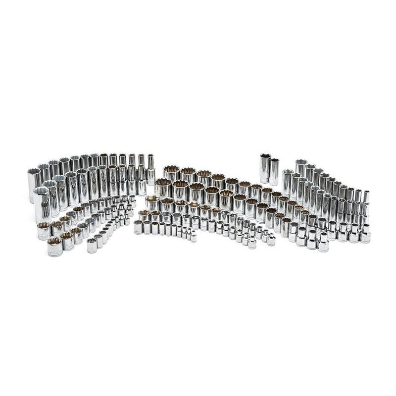 Juego de Llaves de Vaso Husky de 1/4 in., 3/8 in. y 1/2 in. Drive de Cromo e Impacto con Bandejas de Almacenamiento de EVA (250 Piezas) - H250CISSEVACB