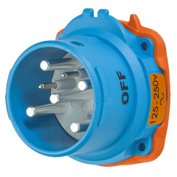 Receptáculo de Clavija y Enchufe Meltric, 60 A, 600V CA, 3 Polos, NEMA 4X - 63-68077-972
