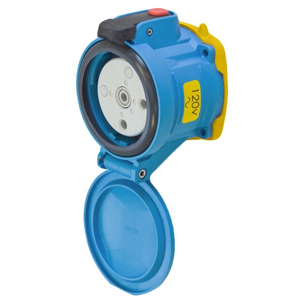 Receptáculo Pin & Sleeve Meltric, 60 A, 120V CA, 3 Polos, NEMA 4X - 63-64165-843