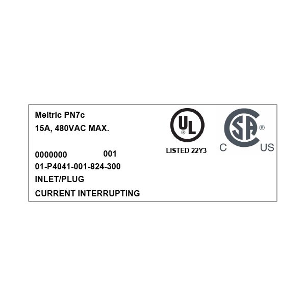 Meltric 01-P4041-001-824-300 ENTRADA INTERIOR DE BLOQUEO DE TIPO DE TORNILLO REVERSO - 01-P4041-001-824-300
