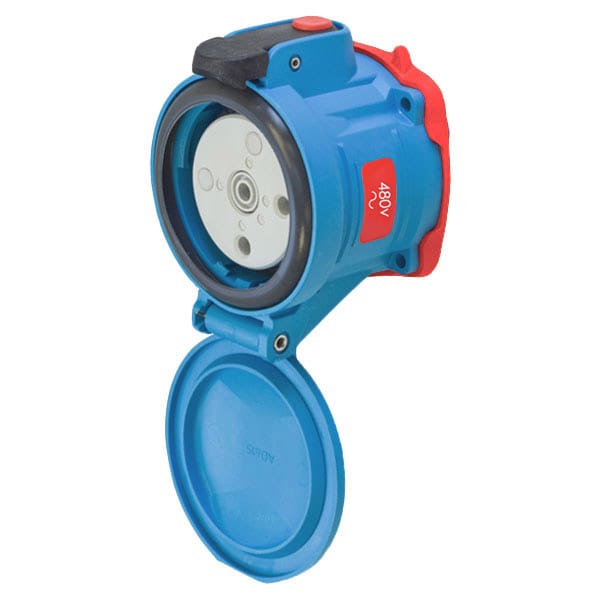 Receptáculo de Clavija y Enchufe Meltric, 30 A, 480V AC, 2 Polos, NEMA 4X - 63-34042-375