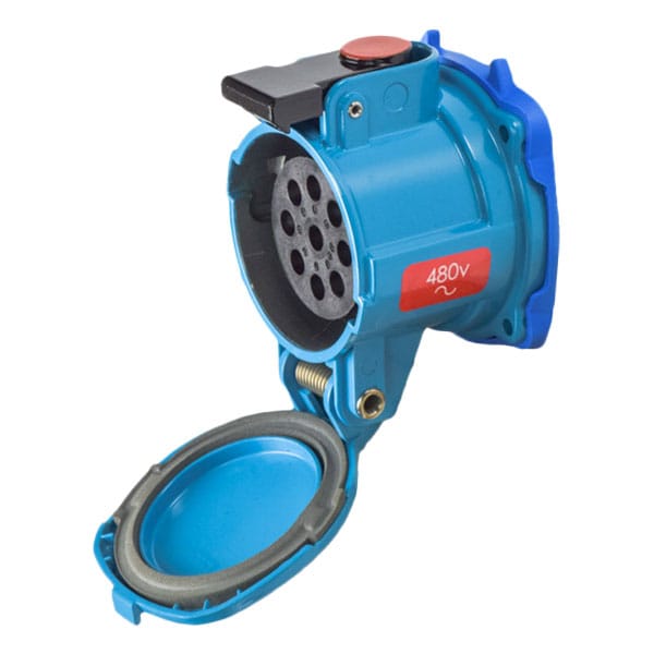 Receptáculo de clavija y enchufe Meltric, 20 A, 480V AC, 3 Polos - 17-14081-NC