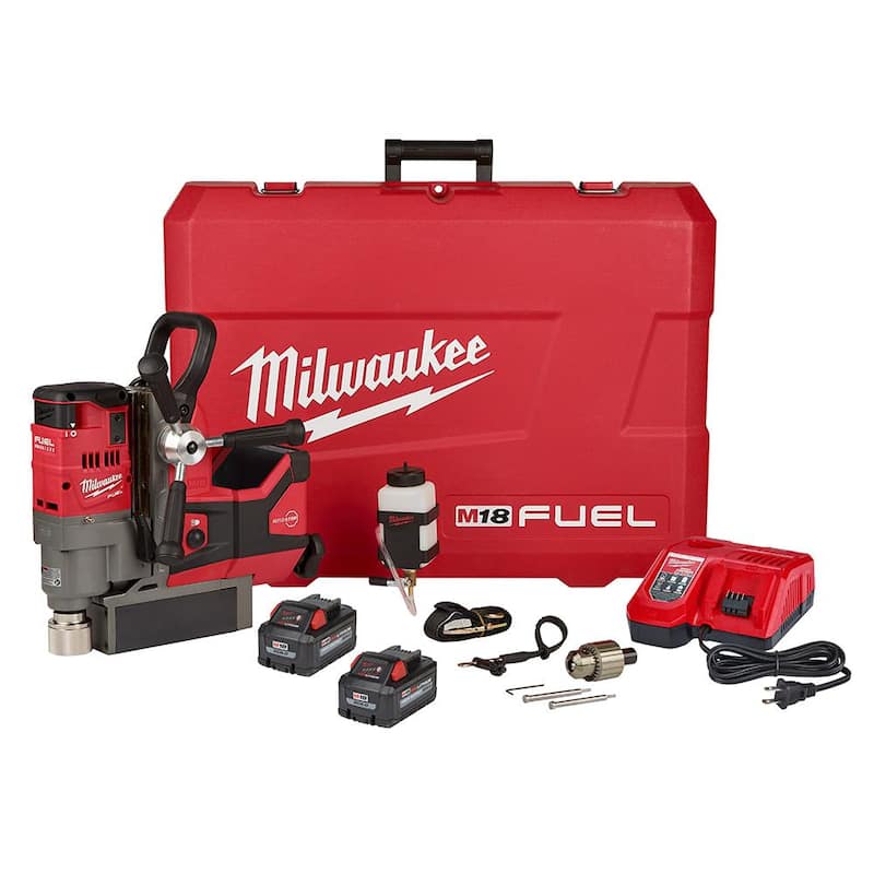 Kit de Alto Rendimiento de Taladro Magnético Milwaukee 18V de Iones de Litio sin Escobillas Inalámbrico 3/4 in., 1-1/2 in., con Dos Baterías de 8.0Ah - 2787-22HD
