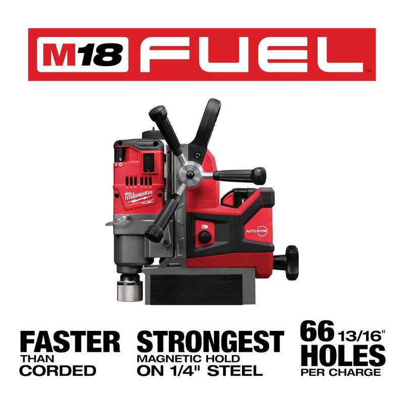 Kit de Alto Rendimiento de Taladro Magnético Milwaukee 18V de Iones de Litio sin Escobillas Inalámbrico 3/4 in., 1-1/2 in., con Dos Baterías de 8.0Ah - 2787-22HD