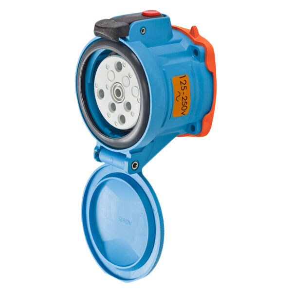 Receptáculo Pin & Sleeve Meltric, 60 A, 125/250V AC, 3 Polos, NEMA 4X - 63-64076-972-NC