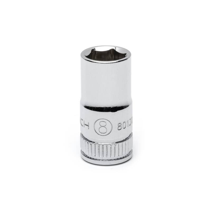 Juego de dados estándar y profundos de 6 puntos en pulgadas y métrico con trinquete de 1/4 de pulgada GEARWRENCH (47 piezas) - 80314D