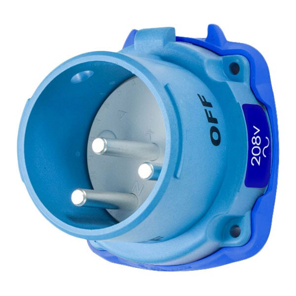 Receptáculo Meltric Pin & Sleeve, 30 A, 208V AC, NEMA 3R - 33-38162
