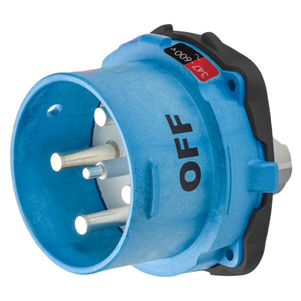 Receptáculo de clavija y enchufe Meltric, 150 A, 347/600V AC, NEMA 4X - 63-98147