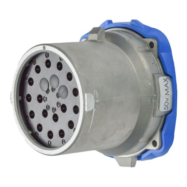 Receptáculo de clavija y enchufe Meltric, 15 A, 50V CA, 3 Polos - 17-68170-A188