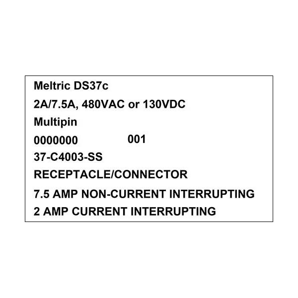 Conector Meltric 37-C4003-SS - 37-C4003-SS