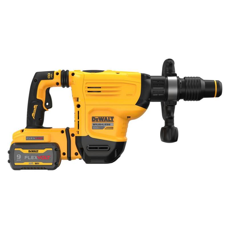 Martillo eléctrico SDS MAX inalámbrico DEWALT FLEXVOLT de 60V de 3/4 de pulgada con batería de 9.0Ah, cargador y estuche - DCH832X1