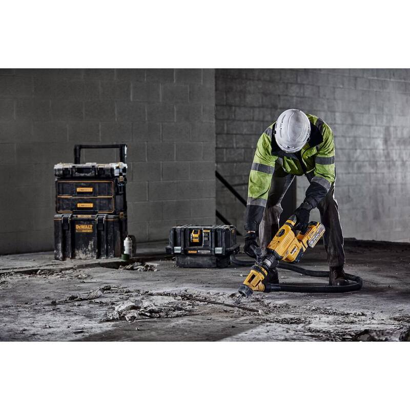 Martillo eléctrico SDS MAX inalámbrico DEWALT FLEXVOLT de 60V de 3/4 de pulgada con batería de 9.0Ah, cargador y estuche - DCH832X1