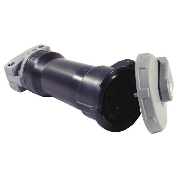 Conector hermético de clavija y enchufe Hubbell Wiring Device-Kellems, 20 A, 347/600V AC, Trifásico, 4 polos, Puesta a tierra IEC - HBL520C5W