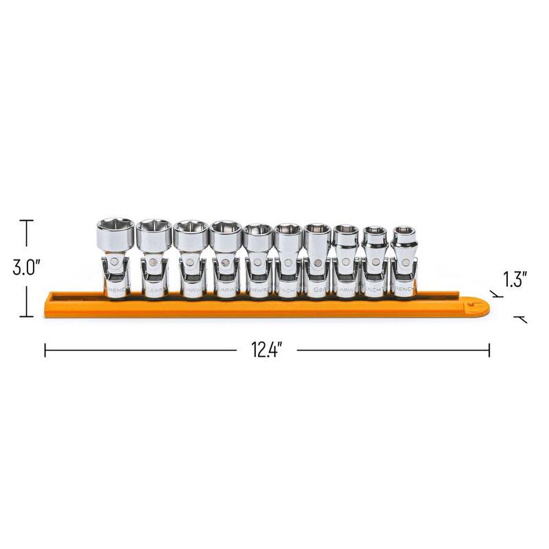 Juego de dados métricos flexibles de 6 puntos de 3/8 de pulgada de GEARWRENCH (10 piezas) - 80565
