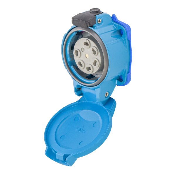 Receptáculo de clavija y enchufe Meltric, 15 A, 480V CA, 5 polos - 09-P4051