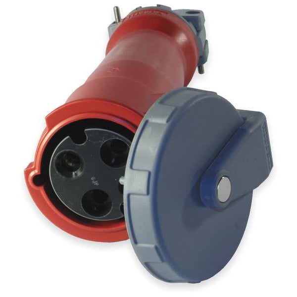 Conector hermético de clavija y enchufe Hubbell Wiring Device-Kellems, 100 A, 480V AC, Monofásico, 2 Polos, Conexión a tierra IEC - HBL3100C7W