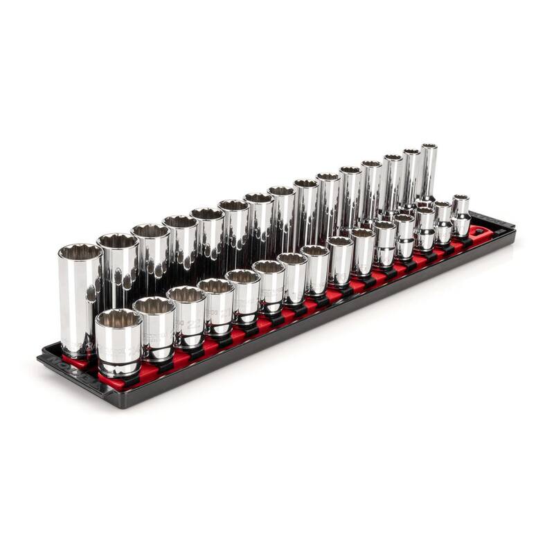 Juego de dados de 1/2 pulgadas con rieles (10 mm-24 mm) (30 piezas) - SHD92212