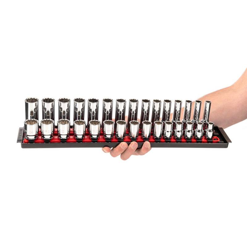 Juego de dados de 1/2 pulgadas con rieles (10 mm-24 mm) (30 piezas) - SHD92212