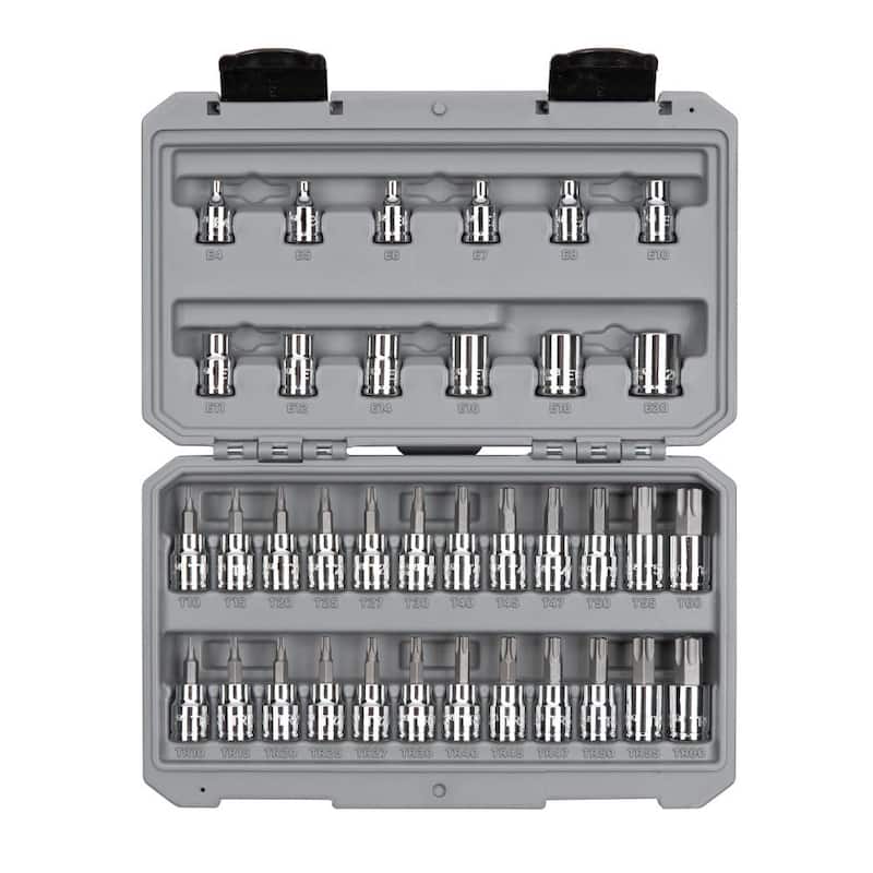 Juego de puntas Torx/TR Torx y sockets de estrella externos de 3/8 pulgadas TEKTON (36 piezas) - SKT15402