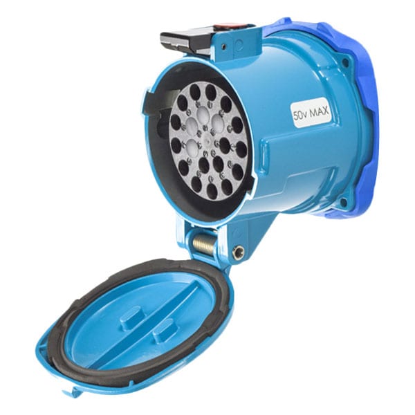Receptáculo de clavija y enchufe Meltric, 20 A, 50V CA, 16 Polos - 17-64160
