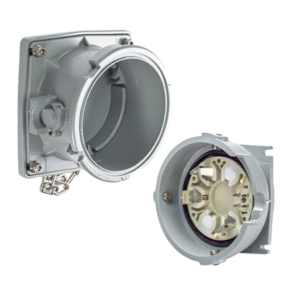 Receptáculo Pin & Sleeve Meltric, 300 A, 480V CA, 2 Polos - 49-38042