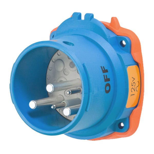 Meltric Pin & Sleeve Receptacle, 60 A, 125V AC, 3 Pole, NEMA 4X - 63-68075-972