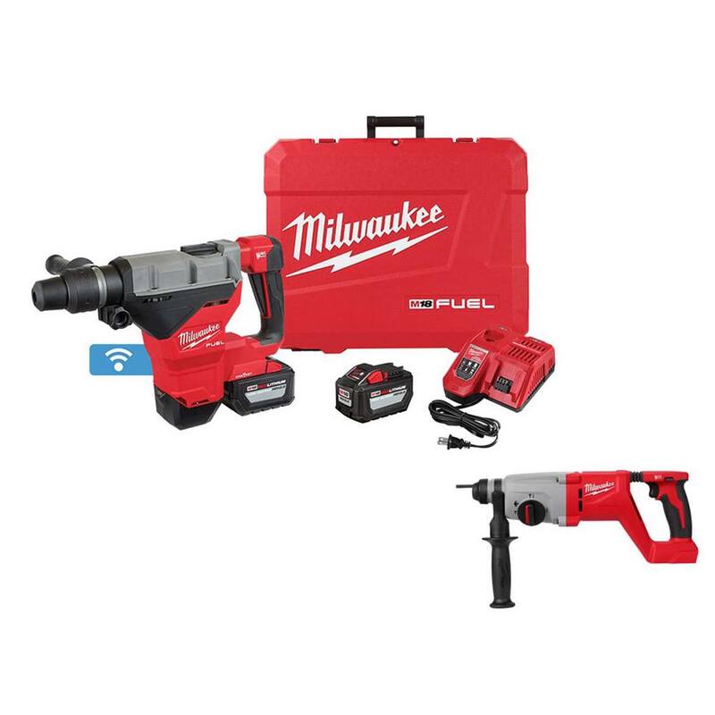 Milwaukee M18 FUEL ONE-KEY 18V Lithium-Ion Brushless Cordless 1-3/4 in. SDS-MAX Rotary Hammer Kit w/1 in. SDS-PLUS Rotary Hammer - 2718-22HD-2613-20

Martillo rotativo inalámbrico sin escobillas Milwaukee M18 FUEL ONE-KEY de 18V de 1-3/4 pulgadas con kit de martillo rotativo SDS-MAX y martillo rotativo SDS-PLUS de 1 pulgada - 2718-22HD-2613-20
