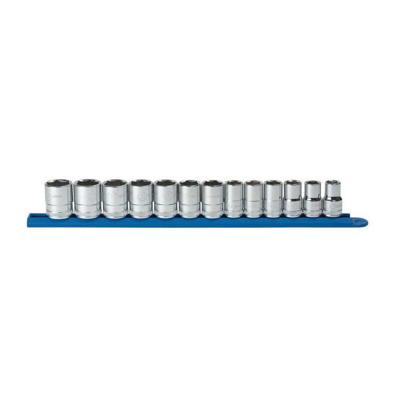 Set de puntas métricas estándar de 1/2 pulgada de 6 puntas GEARWRENCH (13 piezas) - 80702