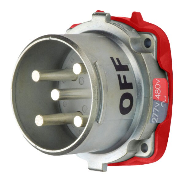Receptáculo Pin & Sleeve Meltric, 100 A, 277/480V CA, NEMA 3R - 39-68247-K04