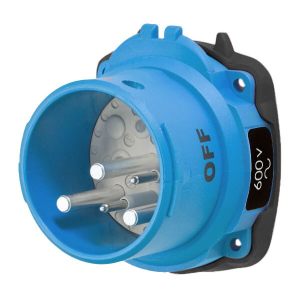 Receptáculo Pin & Sleeve de Meltric, 60 A, 600V CA, 2 Polos, NEMA 4X - 63-68142-972