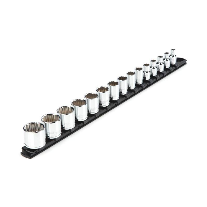 Juego de dados de 12 puntas TEKTON de 3/8 pulgadas (15 piezas) - SHD91111
